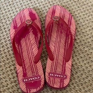 Coach flip flops, size 8